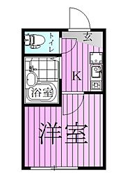 アリス南千住 1Kの間取図画像