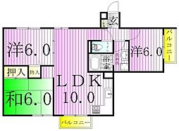 アゼリアガーデン 3LDKの間取図画像