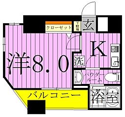 CRESTTAPP綾瀬 1Kの間取図画像