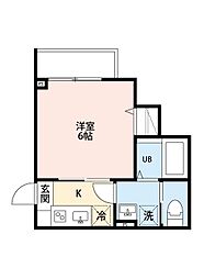 robothomeお花茶屋 1Kの間取図画像