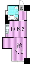 メゾン・ド・メルシー 1DKの間取図画像