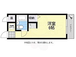 ザ・エンパイア 2階ワンルームの間取り