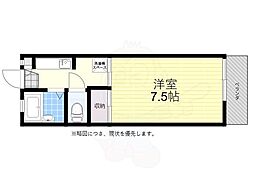 メゾンベル 1Kの間取図画像