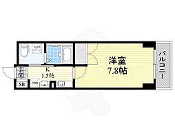 アンビックスつつじヶ丘A棟 1Kの間取図画像