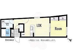 TheParkcross千歳烏山 1LDKの間取図画像