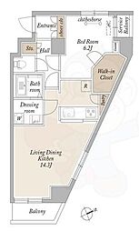 ARKMARK上北沢 1LDKの間取図画像