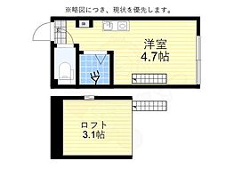 メゾン上北 ワンルームの間取図画像