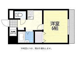 コートハウスジェイ 1Kの間取図画像