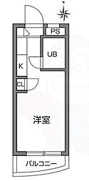 ピアクレスト仙川 ワンルームの間取図画像