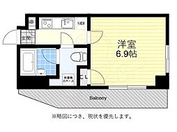 シティ高井戸 1Kの間取図画像