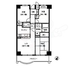 カーサエッチェルサ世田谷 2SLDKの間取図画像