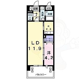 エテルノアイ 1LDKの間取図画像