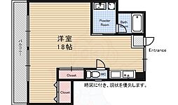 コーポラスエコー ワンルームの間取図画像