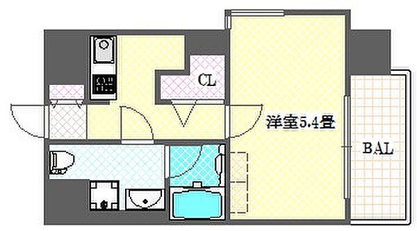 グランディウツボパーク ｜大阪府大阪市西区靱本町２丁目(賃貸マンション1K・3階・21.69㎡)の写真 その2