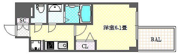 ファステート大阪ドームライズ ｜大阪府大阪市西区九条南２丁目(賃貸マンション1K・2階・22.18㎡)の写真 その2