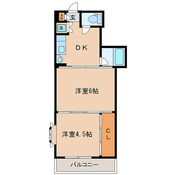 シャングリラ福沢 ｜宮城県仙台市青葉区福沢町(賃貸マンション2DK・3階・31.85㎡)の写真 その2