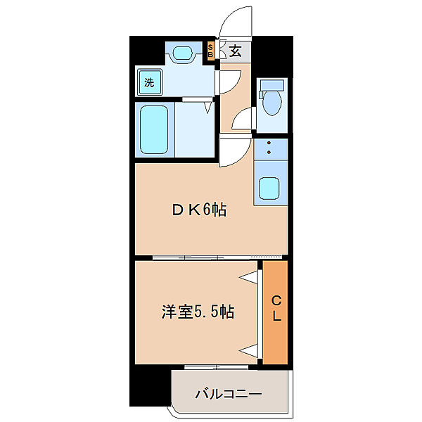 榴岡レジデンス壱番館 ｜宮城県仙台市宮城野区榴岡３丁目(賃貸マンション1DK・8階・29.52㎡)の写真 その3