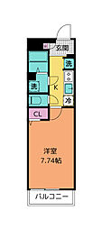 リブリ・新寺Park 1Kの間取図画像