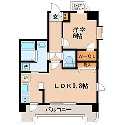 サンヴァーリオ新田駅前6 1LDKの間取図画像