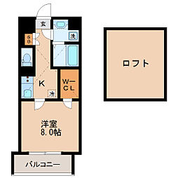JR仙石線 榴ケ岡駅 徒歩8分の賃貸マンション 9階1Kの間取り