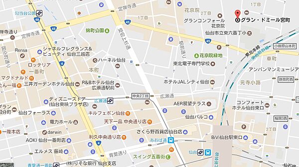 画像24:仙台駅まで徒歩10分、勾当台まで徒歩15分アクセス良好です。