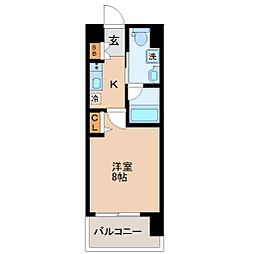 ザ・ブリスフルフォート仙台駅東 1Kの間取図画像