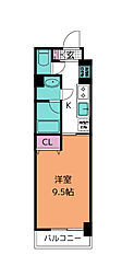 コートヒルズ 1Kの間取図画像