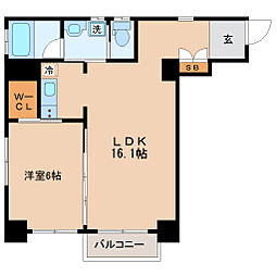 KDXレジデンス一番町 1LDKの間取図画像