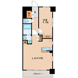 シエナ仙台3 1LDKの間取図画像