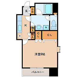 S-FORT榴岡公園 1Kの間取図画像