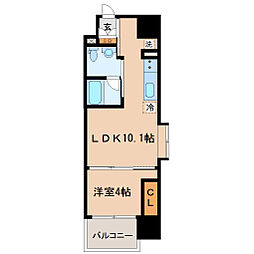 S-FORT青葉上杉 1LDKの間取図画像