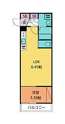 ドレスローザ 1LDKの間取図画像