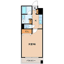 S-FORT榴岡公園 1Kの間取図画像