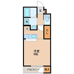 グランシャトレー ワンルームの間取図画像