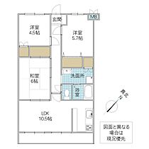 グレイスコート II 110号室 ｜ 茨城県土浦市小松（賃貸マンション3LDK・1階・68.97㎡） その2