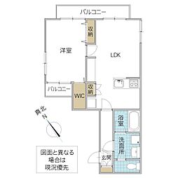 Blue Bird 1LDKの間取図画像