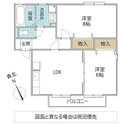 シャイニースターA 2LDKの間取図画像