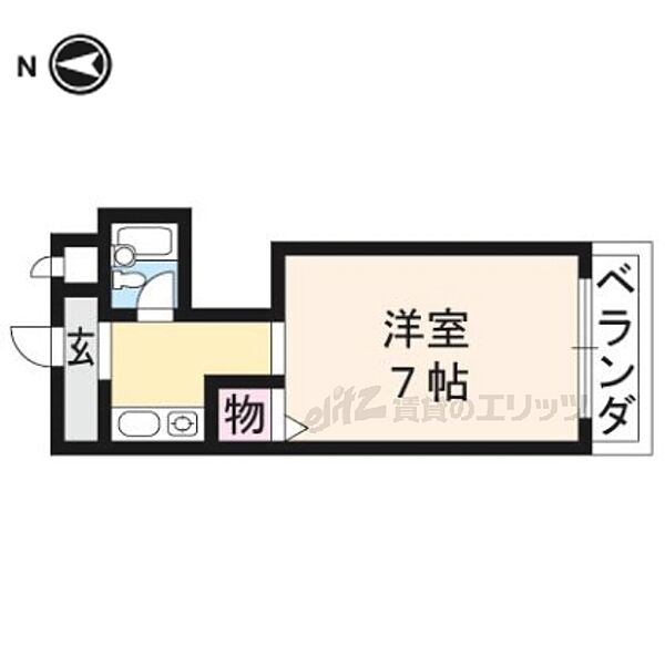 ブレアコート北山 202｜京都府京都市左京区下鴨北芝町(賃貸マンション1K・2階・22.62㎡)の写真 その2