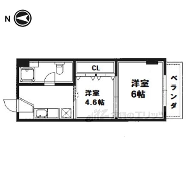 銀閣寺南 207｜京都府京都市左京区浄土寺馬場町(賃貸マンション2K・2階・28.93㎡)の写真 その2