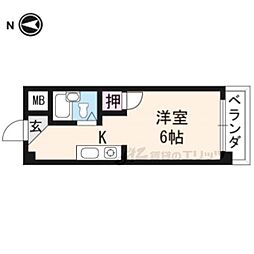 コルザカワムラビル 1Kの間取図画像