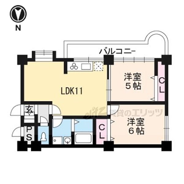 スペリオール宝ヶ池 305｜京都府京都市左京区上高野隣好町(賃貸マンション3DK・3階・48.00㎡)の写真 その2