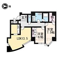 京都府京都市中京区堺町通二条上る亀屋町（賃貸マンション2LDK・1階・76.40㎡） その2