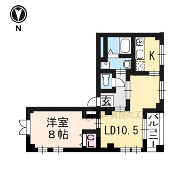 ノーベルテラス稔 501｜京都府京都市左京区田中下柳町(賃貸マンション1LDK・5階・51.11㎡)の写真 その2