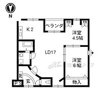 京都府京都市左京区吉田上大路町（賃貸マンション2LDK・1階・69.30㎡） その2