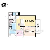 京都府京都市北区紫竹栗栖町（賃貸アパート1LDK・1階・40.31㎡） その2