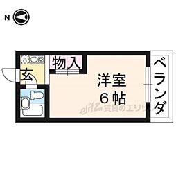 ハウス今出川 1Kの間取図画像