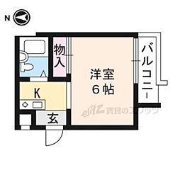ハイツシンセリティ ワンルームの間取図画像