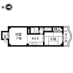 フローレ大宮 1LDKの間取図画像
