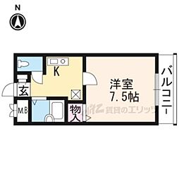 メゾン・ド・プレパント 1Kの間取図画像