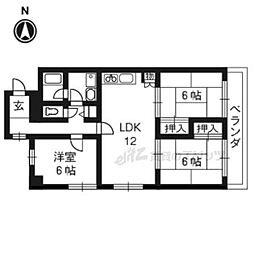 メゾンミソノ 3LDKの間取図画像